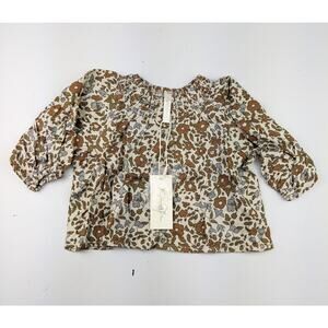 Rylee + Cru Quincy Blouse Bloom Floral 0-3 Months